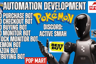 develop an auto purchase bot, auto checkout bot, and popmart bot