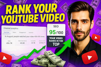 be your best youtube video SEO expert and channel manager