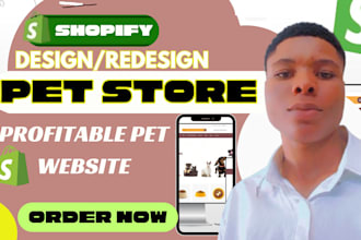 build a shopify pet store and shopify dropshipping pet website