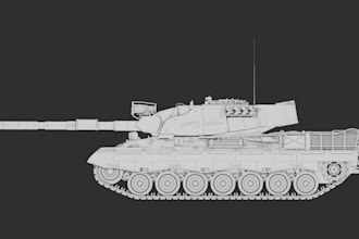 sculpt 3d tank model military vehicle model for 3d printing game asset sculptor