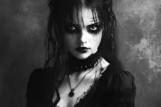 paint a dark fantasy portrait