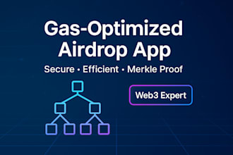 build a secure, gas optimized airdrop app using merkle proof