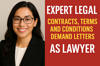 write expert legal contracts, terms and conditions, and demand letters as lawyer