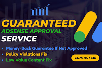 provide guaranteed google adsense approval service