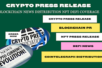 write crypto press release blockchain news distribution nft defi coverage