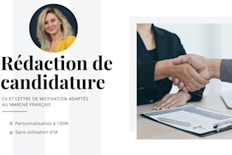 créer un CV et une lettre de motivation adaptés au marché francais