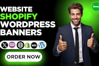 design professional shopify, wordpress, and website banner