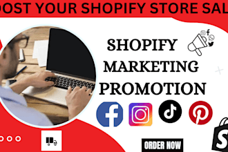 promote ecommerce shopify store  tiktok  marketing dropshiping facebook ads