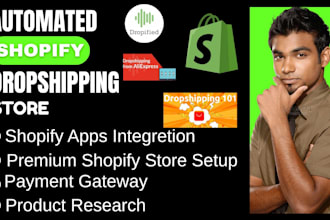 build fully automated dropshipping shopify store shopify website shopify design