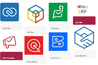 design zoho site setup zoho form zoho crm, zoho campaign zoho books zoho desk