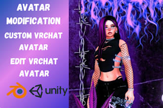 do custom vrchat avatar 3d VR character rigging vrc avatar lip sync for quest PC