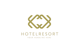 design a modern minimalist luxury logo for hotel resort