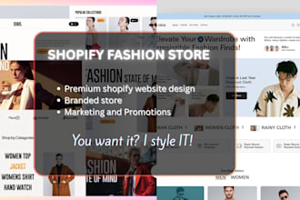 create a profitable branded fashion and clothing shopify store website