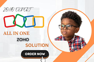 set up zoho crm, zoho campaign, zoho site, zoho books, zoho recruit