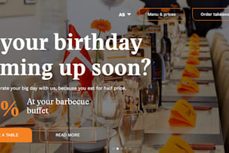 create restaurant website food website online food ordering wordpress website