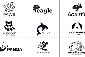 design unique animal and modern minimalist elegant logo