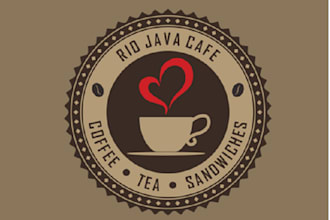 design natural organic coffee or cafe tea logo