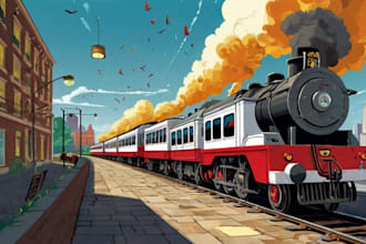 make children book illustrations, comic and artworks