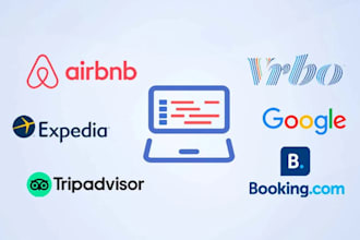 create and optimize property listing on airbnb booking com and vrbo
