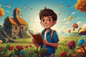 make children book illustrations, comic and artworks