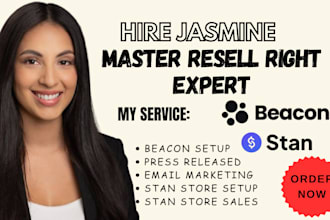 promote master resell right stan store beacon ai store setup email marketing