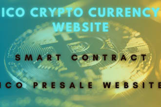 design crypto presale website, ico website, crypto news website, smart contract
