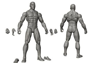 do poseable character toy model articulated action figures 3d miniature modeling