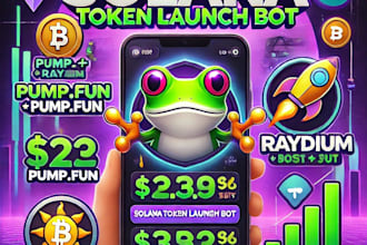 launch solana token to pumpfun, list on raydium and rank it fast using bot