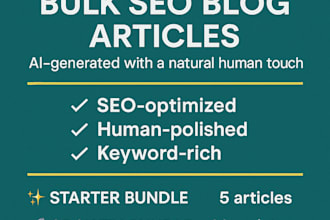 write ai generated bulk SEO blog articles with a human touch