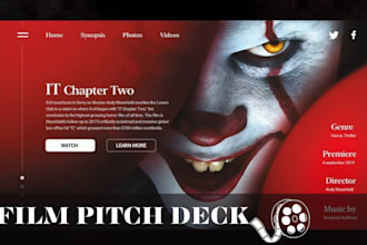 film pitch deck film business proposal film power presentation tv shows ppt