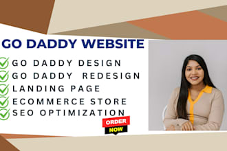 design redesign godaddy ecommerce website using godaddy builder