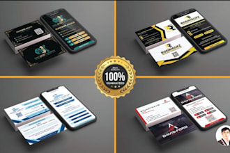 create 4 different business card design within 6 hours