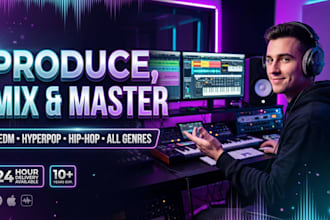 mix and master any genre or produce edm, hyperpop and hip hop