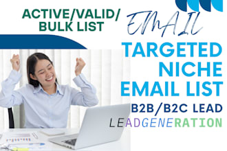 collect targeted email list b2b leads email marketing niche targeted email list