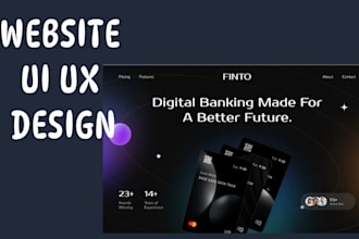 do website UI UX design, web UI, landing page UI UX design in figma 1day