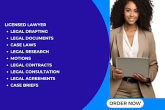 do legal drafting, contracts, agreements, research, motions, case laws, briefs