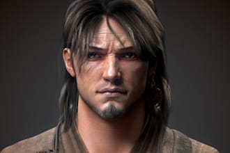 do 3d realistic character modeling 3d metahuman  3d game character 3d animation