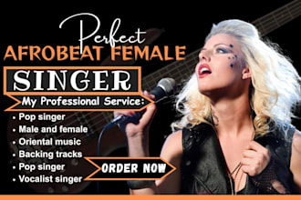 be your afrobeat female singer songwriter lead vocal background music