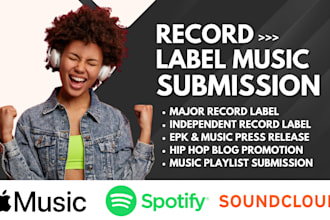 submit your music to major record label playlist pitching organic music promo