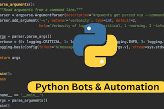 create python bots, cpp java bots, web scrapers, and automation tools