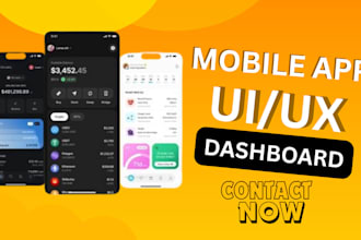 do mobile app UI UX design, website, dashboard, UI UX or product ui ux design
