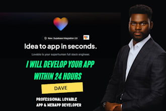 develop a lovable ai website or app with supabase and bolt new