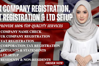 assist with UK company registration vat registration and ltd setup, UK ltd