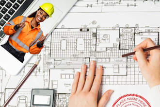 do steel, concrete or wood structural draw, review pe stamp for usa city permit