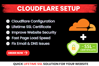 setup cloudflare SSL, CDN, fix email dns issues