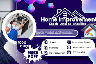 write home improvement, home guest post, hcav and DIY checklist ebook or article
