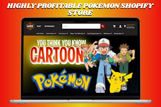 design a profitable pokemon website pokemon store trading card shopify store