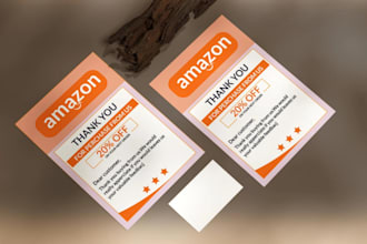 design custom amazon product insert thankyou card custom