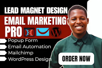 design pro lead magnet, popup or embedded email forms for mailchimp, getresponse