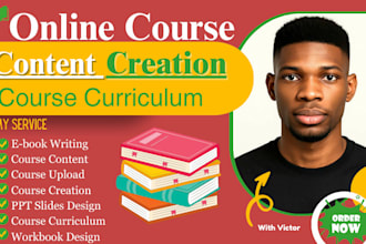 create an ebook online course, lesson plan, online course creation on teachable